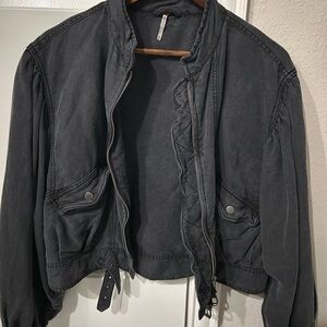 free people poet puff moto jacket XS